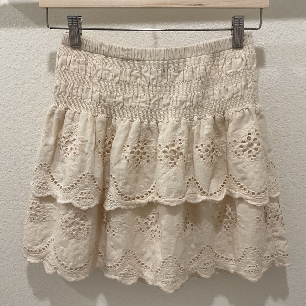 Zara Skirt With Eyelet Details